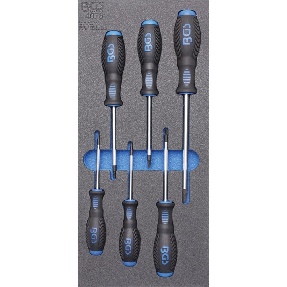 BGS 4078 | Tool Tray 1/3: Screwdriver T-Star (for Torx) | 6 pcs.