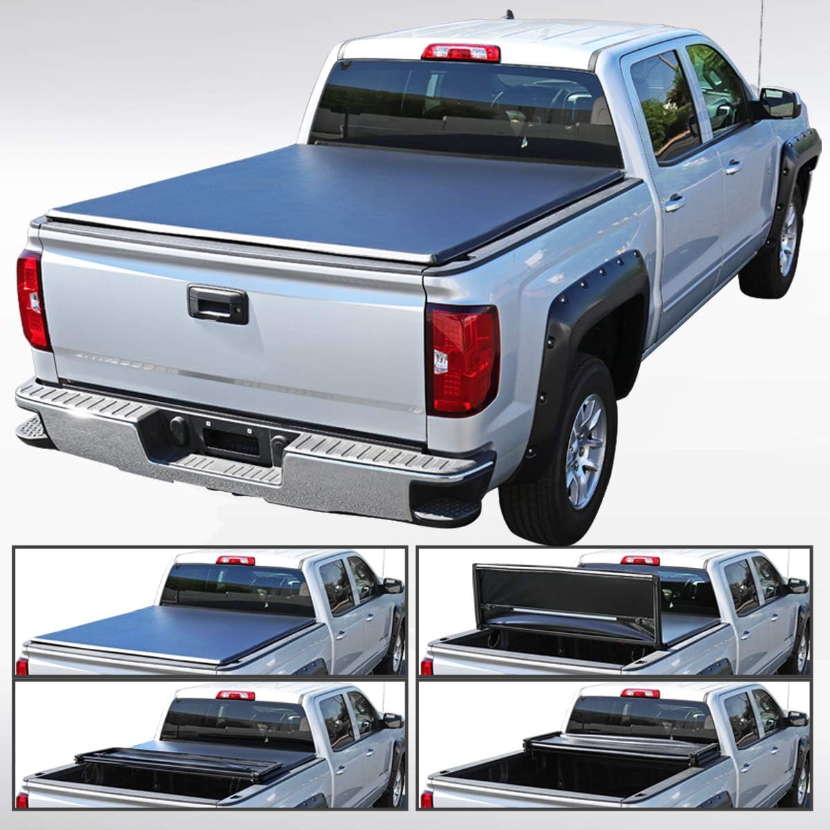 Fit 14 18 Nissan Frontier Crew Cab 6 Bed Pickup Tri Fold Trifold Tonneau Cover