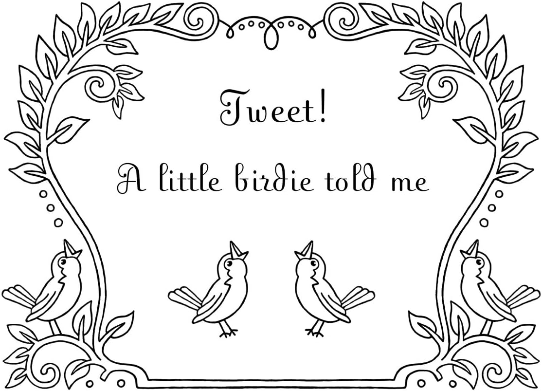 Pink Persimmon Clear Stamp 3"X4" Sheet-Singing Birds