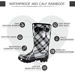 NORTY Women's Hurricane Wellie Rain Boots