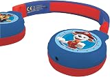 LEXIBOOK Paw Patrol 2-in-1 Bluetooth Kids Headphones 85 dB Safe Blue Red view 2