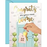 Sweetzer & Orange Housewarming Card – Elegant New Home Greeting Card with Envelope & Gold Foil Seal – 5”x7” Thick Cardstock Congratulations Card for Homeowners, Renters & Real Estate Gifts