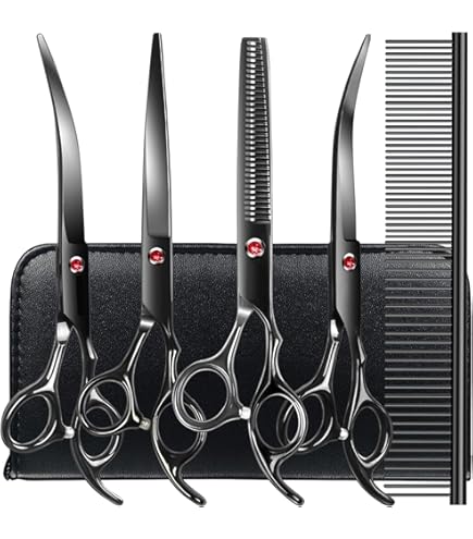 Amazon.com: 7.0in Titanium Professional Dog Grooming Scissors Set