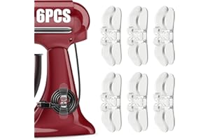 Searuodio Appliance Cord Organizer, 6-Pack Adhesive Cable Holders for Neat Cord Management - Ideal for Blenders, Coffee Makers, Air Fryers - Clear