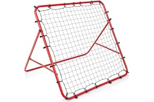 Libima Football Soccer Rebounder Net 39.4 x 39.4'' Foldable Training Rebounder Target Goal Net Adjustable Easy Set up Iron Frame Soccer Bounce Back for Volleyball Basketball Baseball