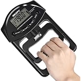 GRIPX Digital Hand Dynamometer Grip Strength Measurement Meter Auto Capturing Electronic Hand Grip Power 198Lbs / 90Kgs