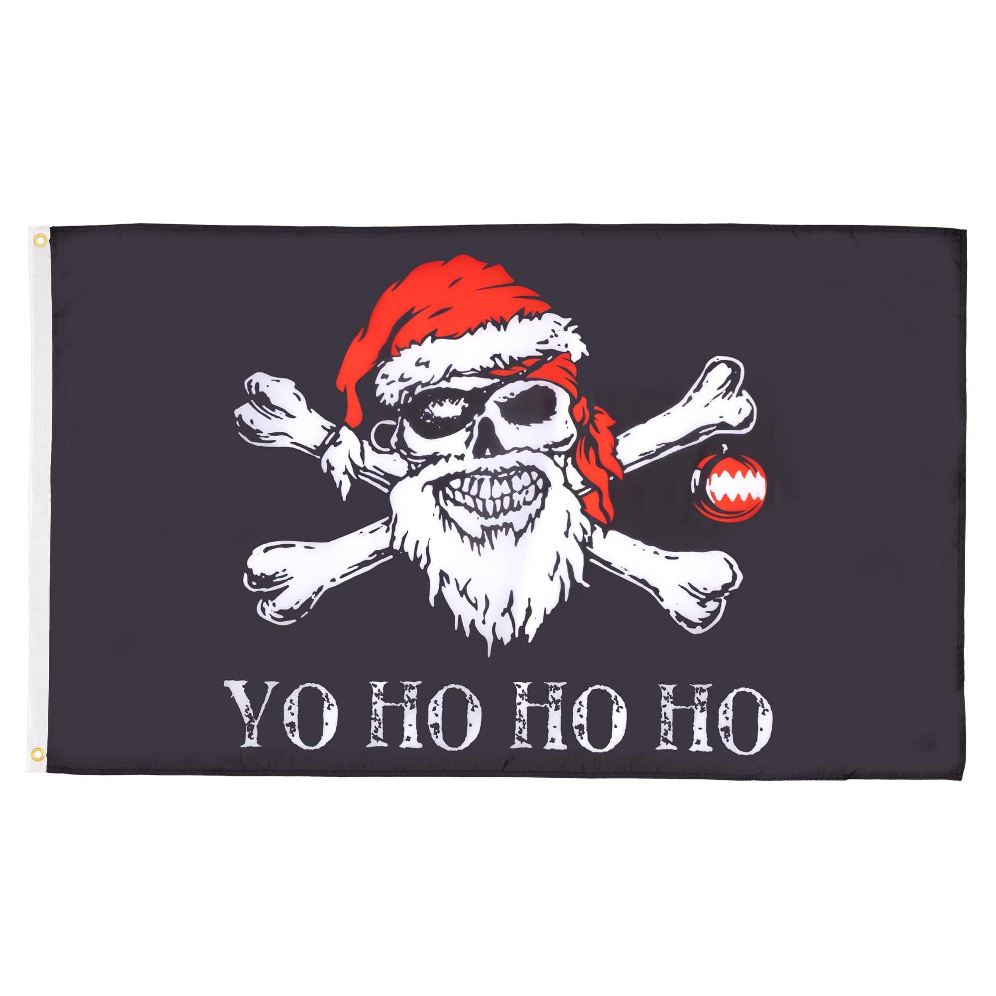AZ FLAG - Yo Ho Ho Pirate Flag - 2x3 Ft - 100D Polyester Merry Christmas Banner with Two Metal Grommets - Fade Resistant - Vivid Colors - 2' x 3' Feet - 90x60 Cm