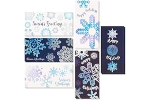 BEST PAPER GREETINGS Money Envelopes for Cash Gifts - 36 Pack, 3.6 x 7.25 Inch, Snowflake Winter Designs - Money Card Holder