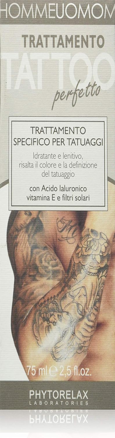 Phytorelax Laboratories Trattamento Tattoo Perfetto Trattamento Specifico Per Tatuaggi Con Acido Jaluronico Vitamina E E Filtri Solari 98 Ingredienti Di Origine Naturale 75ml Amazon It