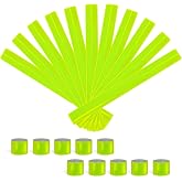 CKKAPTURE 20 Pcs Reflective Bands Snap Bracelets - Enhance Safety for Children, School Bags, Keys, Prams, Hiking, Joggers, and Cyclists