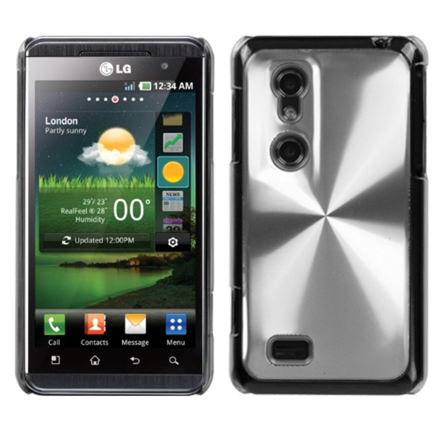 Amazon.com: Silver Cosmo Back Protector Faceplate Cover For LG P925(Thrill  4G): Cell Phones & Accessories