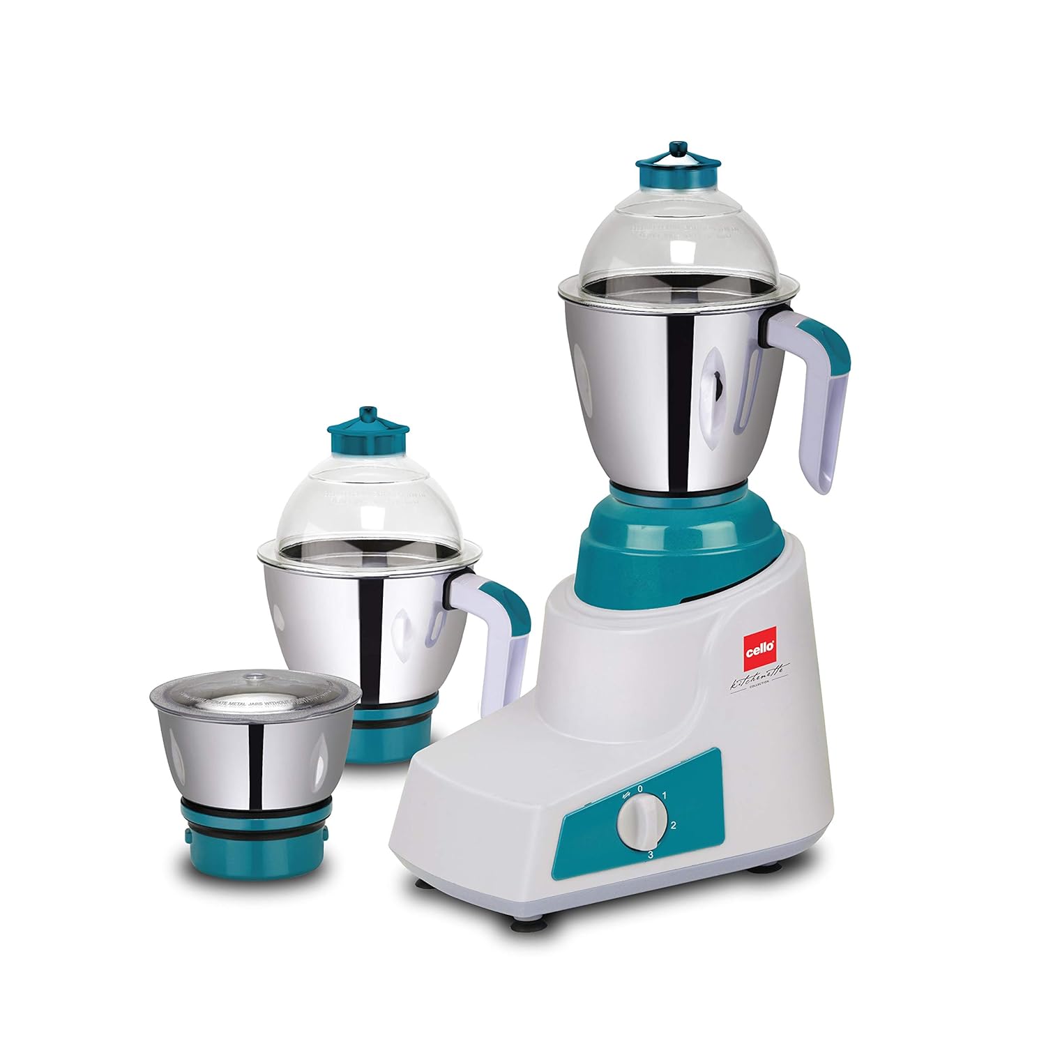 Buy Cello Crysta 750Watt Mixer Grinder with 3 Jars (Blue) Online at