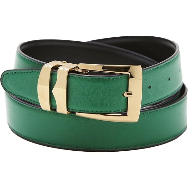 【 】Reversible Belt Concitor Reversible Belt Bonded Leather Removable Silver