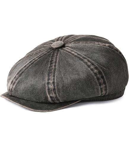HATSQUARE 8 Panel Newsboy Cap – Linen Blend with 100% Cotton