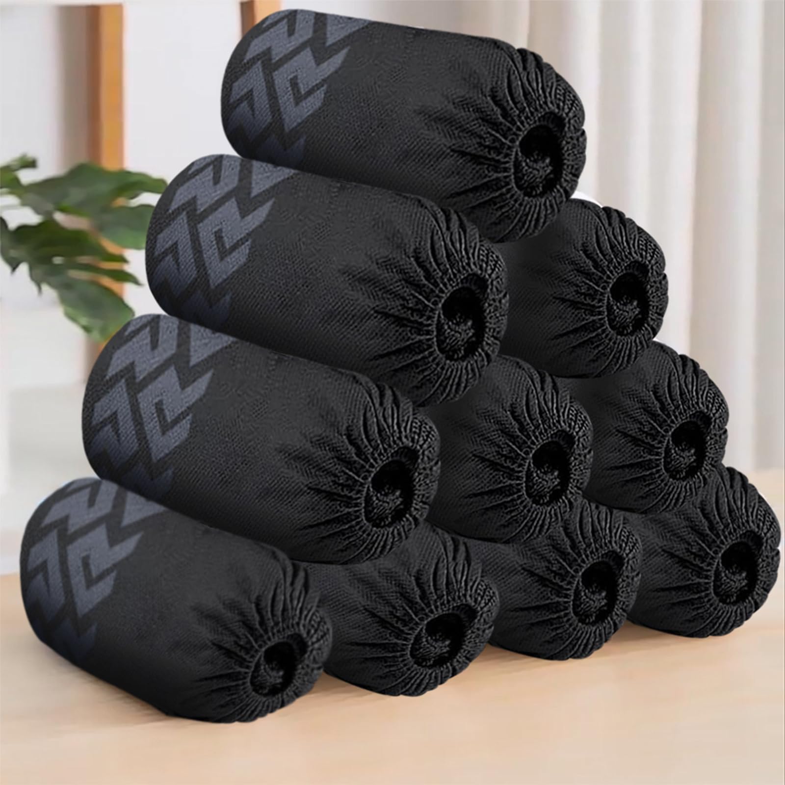 Photo 1 of 100 Pack Shoe Covers Disposable Shoe Booties With High Quality,Thick, Durable, Breathable, Non-Slip, Recyclable Non Woven Stretchable Boot Covers,Shoe and floor Protector,Fits Virtually Most Shoes