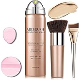 ZHISHUDL Magic Minerals Airbrush Foundation Spray,Air Brush Makeup Full Coverage Foundation for Mature Skin, Older Women and Teenagers,Long Lasting Lightweight Natural Makeup - 03 Nude