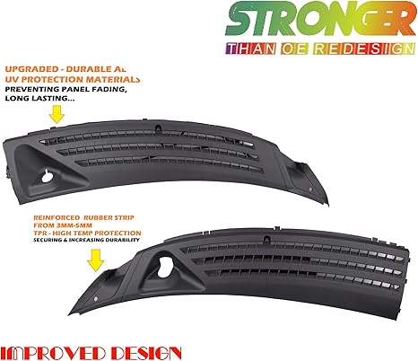 Windshield Wiper Cowl Cover Kit Plastic For Ford F150 2004-2008 Lincoln Mark LT