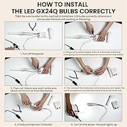 Lustaled LED Gx24q 4-Pin Base Light Bulb, 12W Gx24