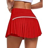 JoyGirl Womens Pleated Tennis Skirt with Shorts High Waisted Golf Skort Mini Skirt Workout Skirt Athletic Skorts with Pockets
