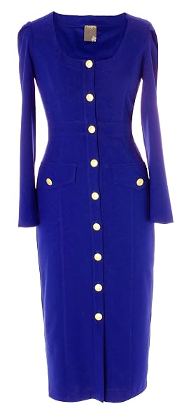TAYLOR WOMEN’S LONG SLEEVE CREWNECK BUTTON FRONT MIDI...