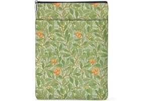 EIXU Retro Floral Fruit Book Sleeve Book Cover Classic Flower Book Protector with Zipper Christmas Birthday Book Club Gifts Book Accessories for Women Sister Mom Librarian Girls Bookish Book Lovers Gifts