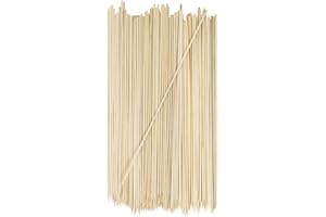ACDESIGN 200 PCS Natural Bamboo Skewers 6/8/10/12/14/16 inch Wooden Skewers Barbecue Sticks Wood Barbecue Kabob Skewers for BBQ Appetiser Fruit Grillin