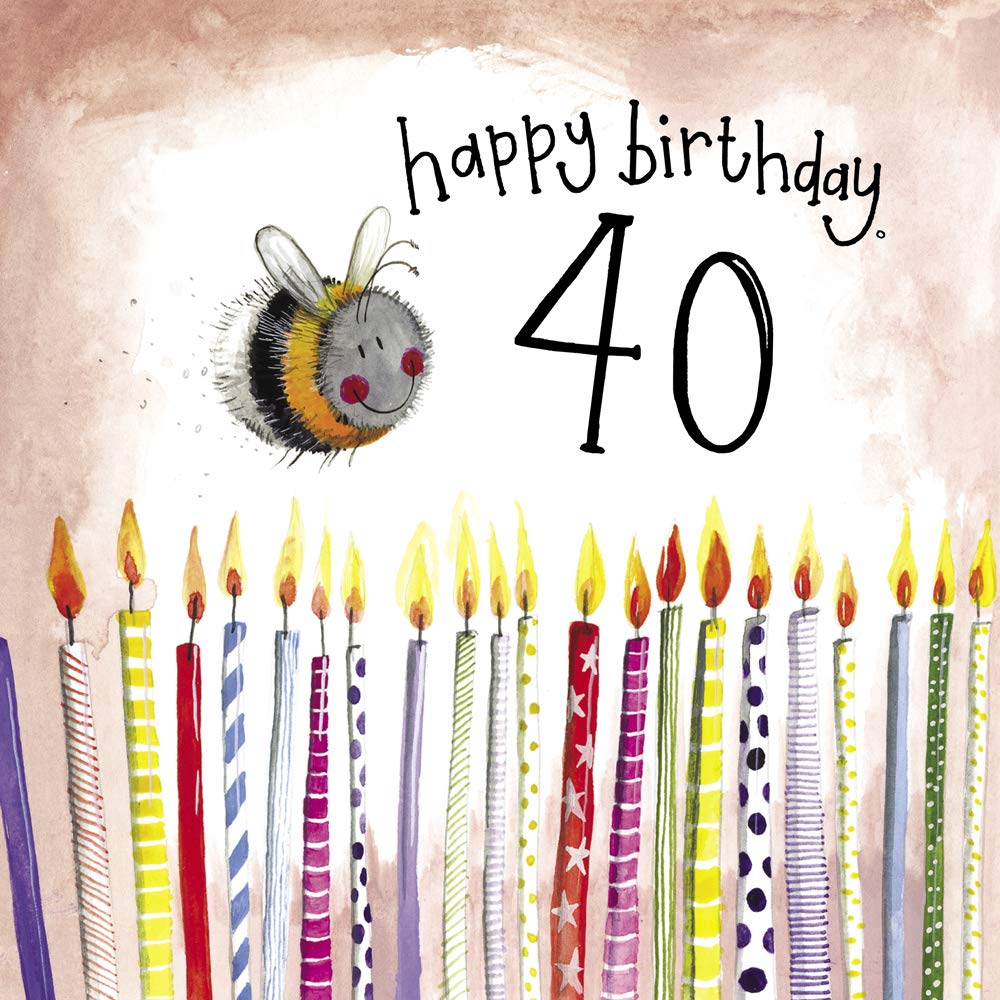 ALEX CLARK Happy 40th Birthday Bee Card