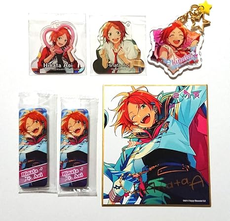 Amazon Co Jp あんさんぶるスターズ 葵ひなた 色紙 ロング缶バッジ アクキー スターキーホルダー あんスタ ロン缶 スタキー ホビー 通販