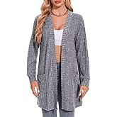 MONNURO Plus Size Cardigan Sweaters for Women Oversized Long Cardigan Open Front Sweaters Outwear with Pockets
