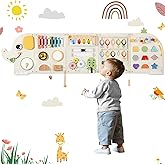 Elephant Activity Wall Busy Board Panels Wooden Sensory Wall Panel for Kids | Toddler Montessori Learning Activity Board Sensory Toys Ideal Furniture for Playroom Daycare Dentist Waiting Room Nursery