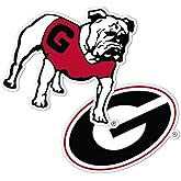 Desert Cactus University of Georgia Sticker Bulldogs UGA Dawgs Vinyl Decal Laptop Water Bottle Car Scrapbook Sheet (4 Inch Set VB)