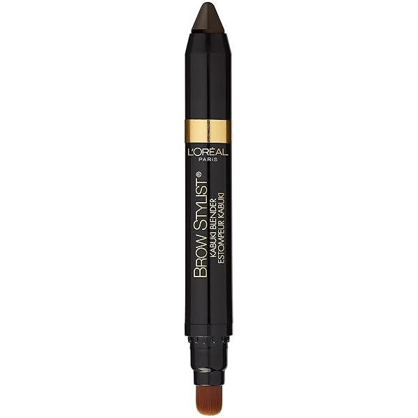 L’ORÉAL PARIS BROW STYLIST KABUKI BLENDER BROW CRAYON, DARK BRUNETTE, 0.05 OZ.