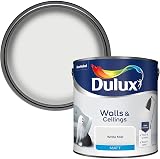 Dulux Matt Emulsion Paint For Walls And Ceilings White Mist 2.5 Litres