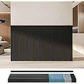 Art3d 79.3 x 40.7 Inch Beaded Wainscoting Wall Panel, 22.38 sq.ft, Black | Moisture-Resistant, Low Maintenance, Trim-Friendly, Sturdy, Long-Lasting, Effortless Installation, for Bedrooms, Kitchens