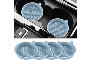 ME.FAN Car Coasters [4 Pack] Silicone Car Cup Coasters/Cup Mats - Universal Non-Slip Recessed Car Interior Accessories - Car 