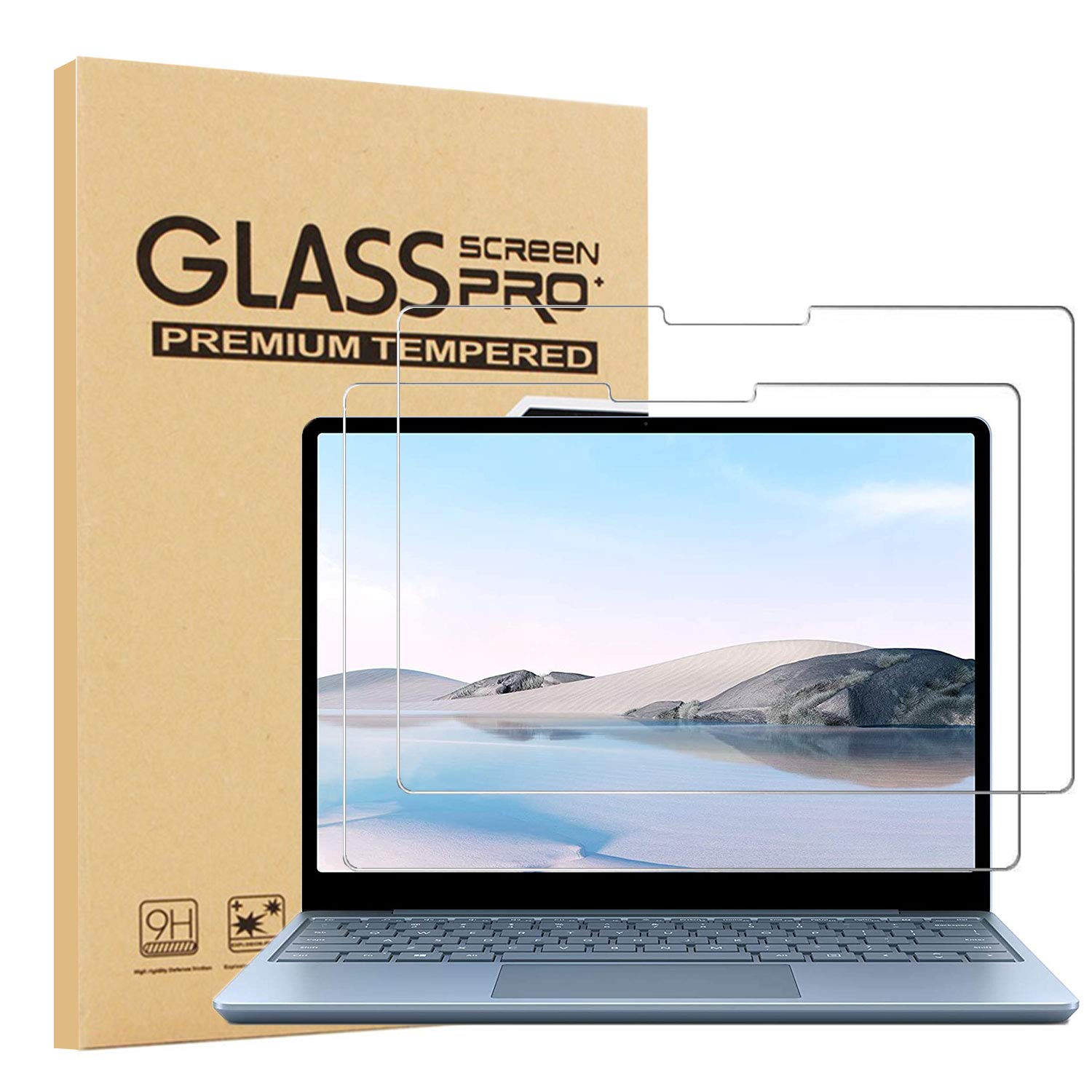 Photo 1 of [2 Pack] EpicGadget Screen Protector for Microsoft Surface Laptop Studio 14.4 Inch Released in 2021-9H Hardness HD Clear Tempered Glass Screen Protector Film