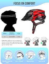 Moplasz Kids Bike Helmet Adjustable 50-59cm Age 3-15 Multi-Sport Safety view 7