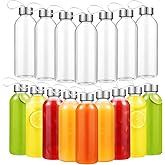 Olgaa 16 Pcs Reusable Clear Water Bottles Bulk for Kids School 17oz with Stainless Steel Leak Proof Lid Portable nylon Handle Carrying Strap for Refrigerator Water Juice Beverage