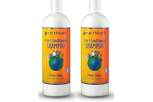 earthbath, Mango Tango 2-in-1 Conditioning Shampoo - Cruelty Free Dog Shampoo and Conditioner, Made in USA, Gentle Dog Conditioner, Best Puppy Shampoo & Puppy Supplies, Safe Dog Wash - 16 Oz (2 Pack)