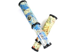 Xelue FF 2 Pack Vintage 3D Mirror Lens Magic Kaleidoscope Toy Stretchable Long for Kids Adults Home Decoration Cosplay Prop