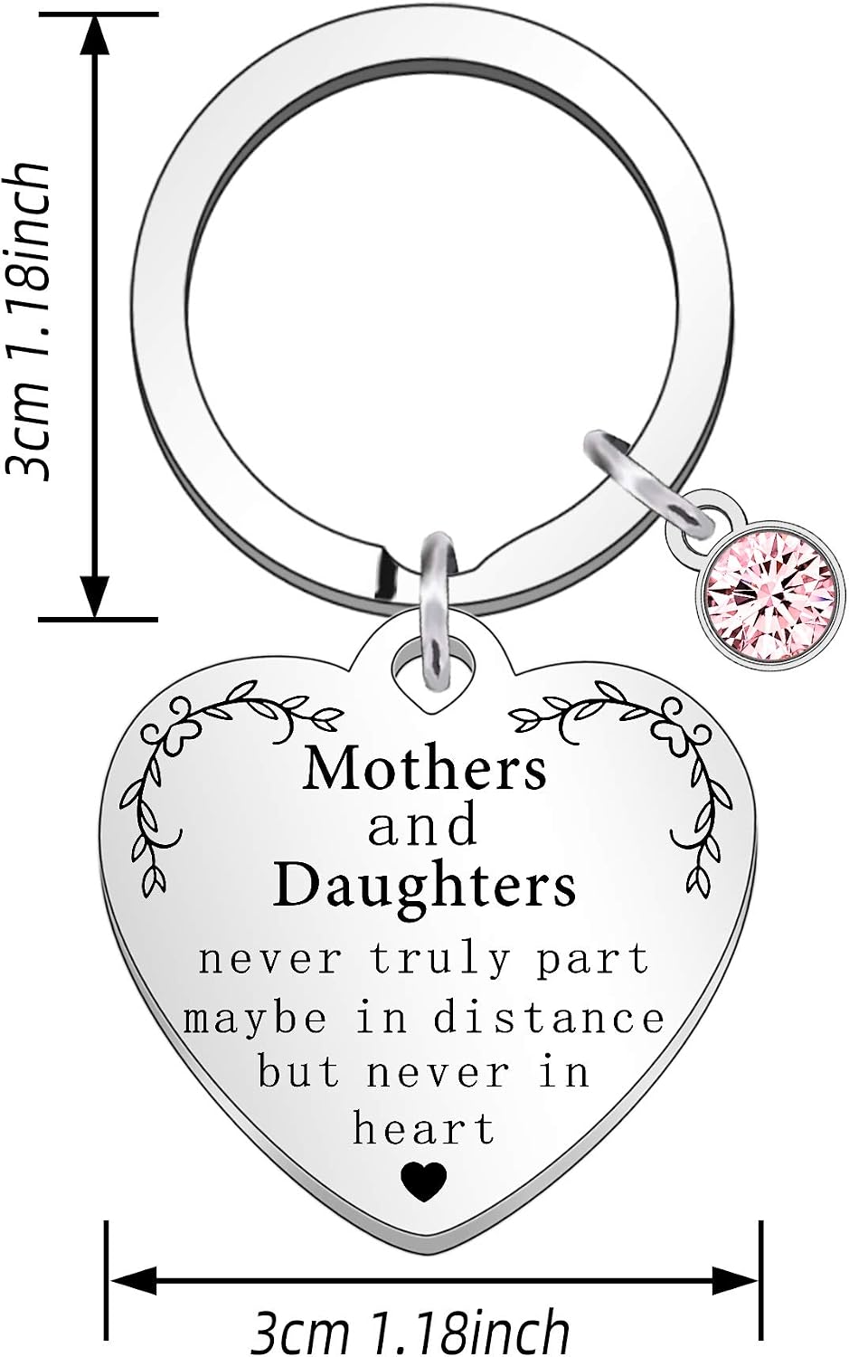 QMVMV Mother Daughter Gifts Heart Love Keyring Keyrings for Women Mom Daughter Gifts Christmas Thanksgiving Birthday Mother's Day Present - Image 3