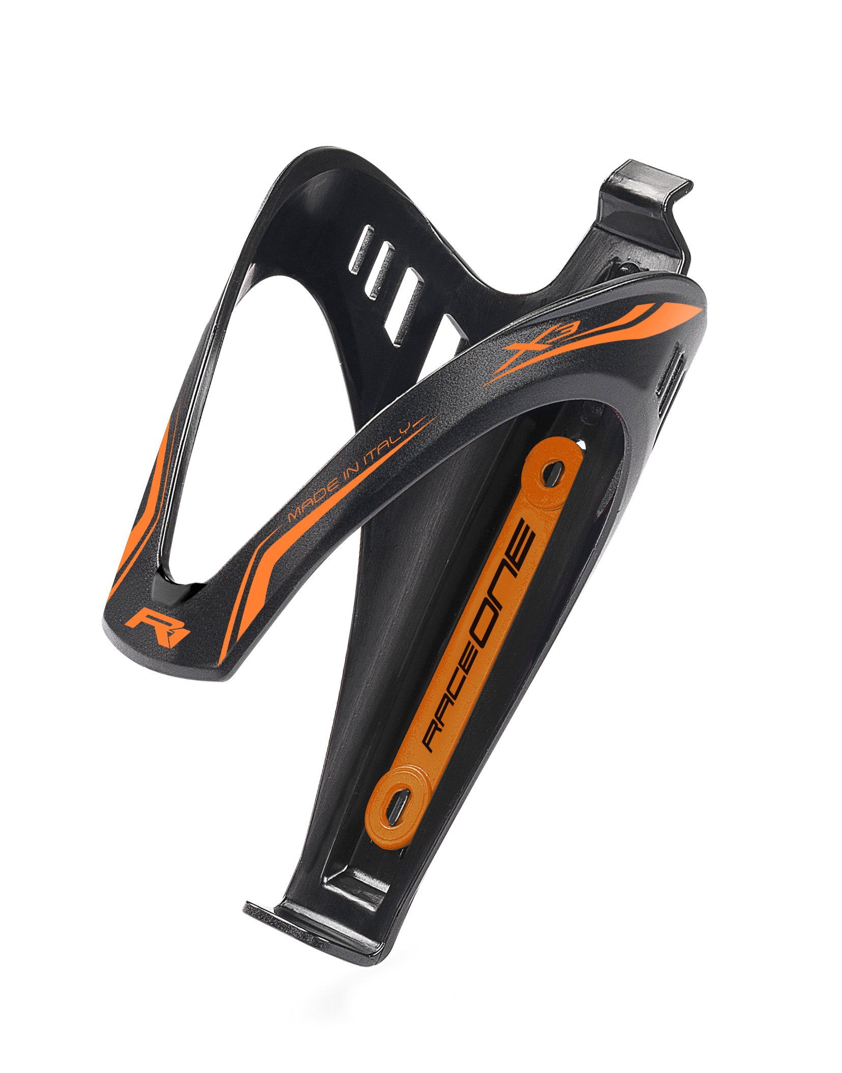 RaceOne - X3 Water Bottle Cage for Bicycle Bottles in Black/Orange Fluro