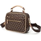 LBiayion Multi-Pocket Crossbody Bag for Women, Vegan Leather Triple Compartment Purse with Wide Strap