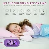 Plumeet Digital Alarm Clock Travel Clock with Snooze Nightlight Purple view 2