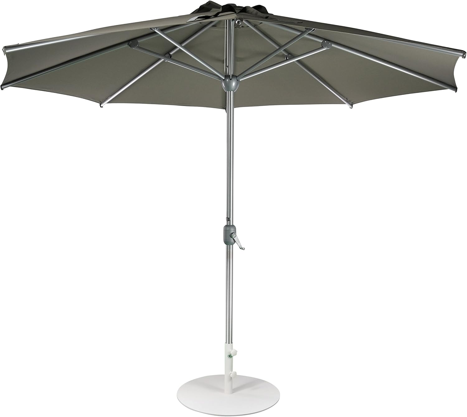 SORARA Apple Parasol de Jardin Exterieur Taupe Ø 300 cm / 3 m Rond Diamètre du Mât Ø 48