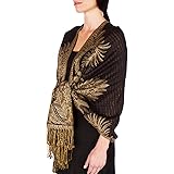 Sakkas 70" x 28" Big Paisley Jacquard Layered Woven Pashmina Shawl/Wrap Stole