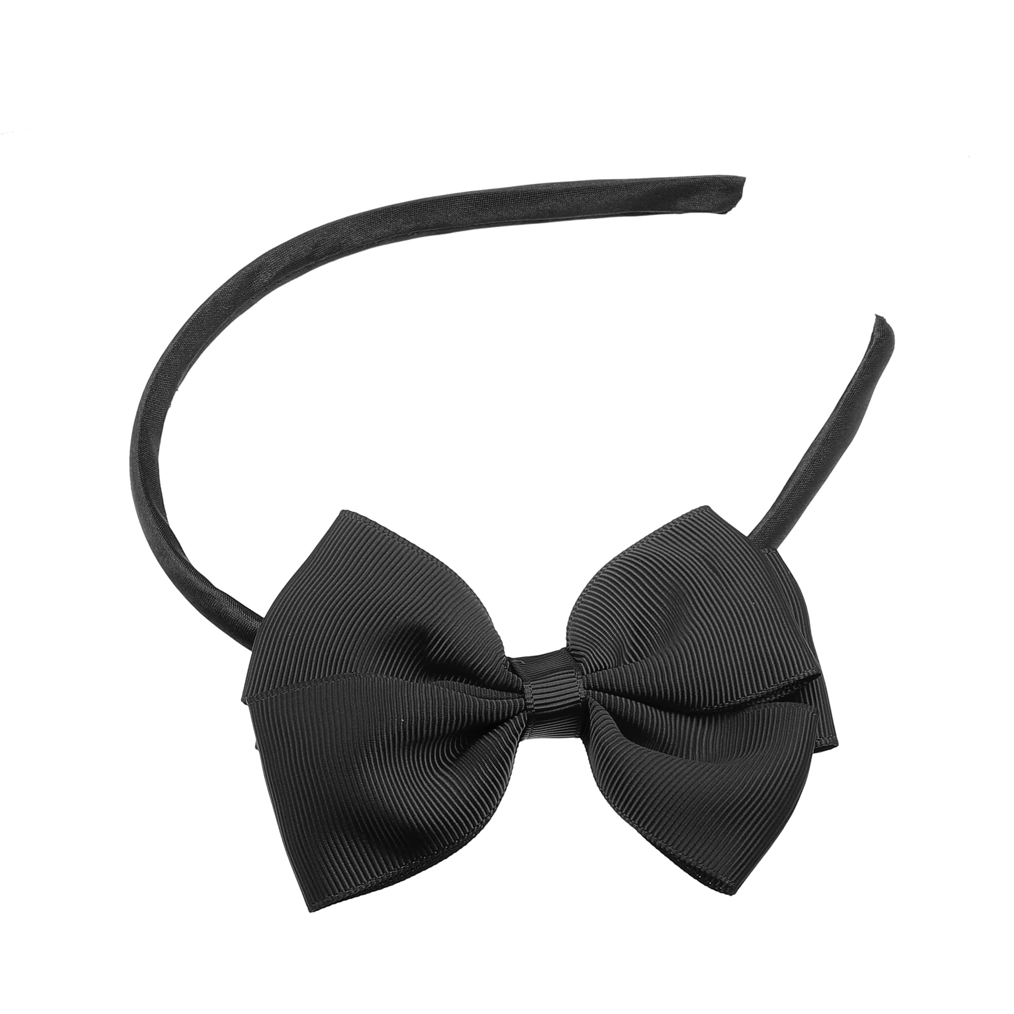 VOCOSTE Bow Headband, Fashion Cute Polyester Hairband for Teenager, Black, 5.9x4.4 Inch