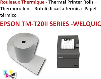 10 bobinas del cajón de 80 x 80x 12 mm de papel térmico para cajas registradoras Rollo de papel térmico: Amazon.es: Oficina y papelería