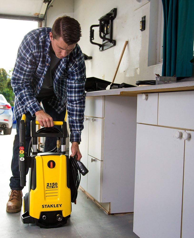 Stanley SHP2150 Electric Pressure Washer with Spray Gun, Quick Connect Nozzles Foam Cannon, 25' Hose, Max PSI 2150, 1.4 GPM : Garden & Outdoor