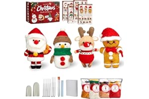 MAGIMUSE Needle Felting Kit, Needle Felting Starter Kit with Basic Felt Tools, Christmas Needle Felting Kit for Beginners, DIY Wool Needle Felting Supplies for Christmas Festival Crafts